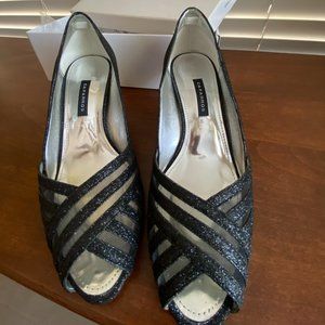 Caparros Black Nitza Glitter Heels